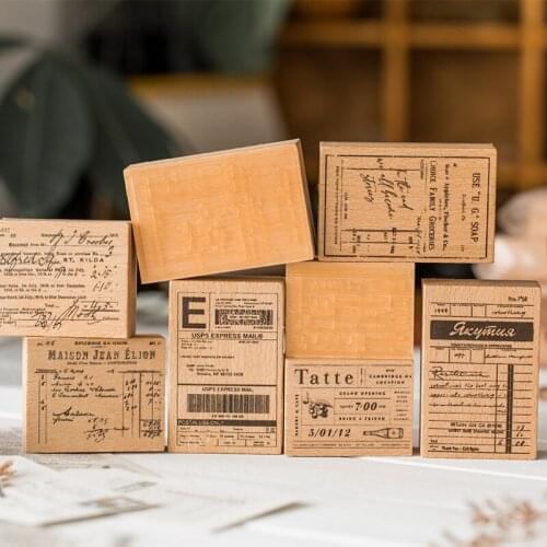 Handwritting Forms Wood Stamp For Stationery DIY Scrapbooking Rubber Card Making Album Decoroation Crafts