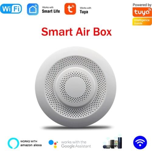 Tuya WIFI Smart Air Box Carbon Dioxide Detector CO2 Gas Sensor Formaldehyde VOC Temperature Humidity Sensor App Control