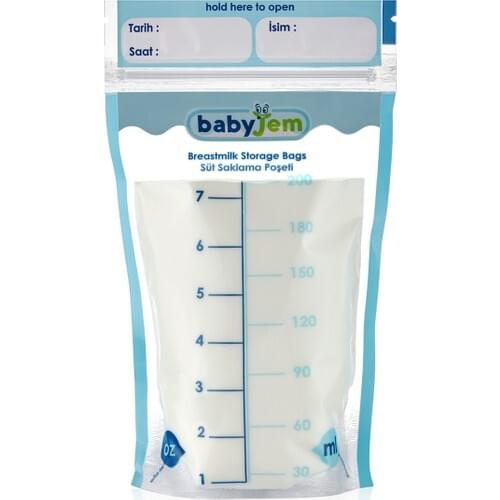 Baby Jem Babyjem Milk Storage Bag 3 Pcs 37.5Çift lock system with safe closes, air does not and leak-proof