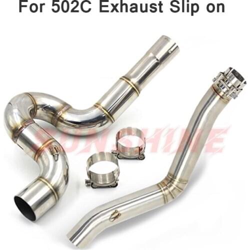 For Benelli 502C 502 C 502X Exhaust Middle Pipe Motorcycle Exhaust Slip on Motorcross Tube Connect Link Stainless Steel TRK 502X
