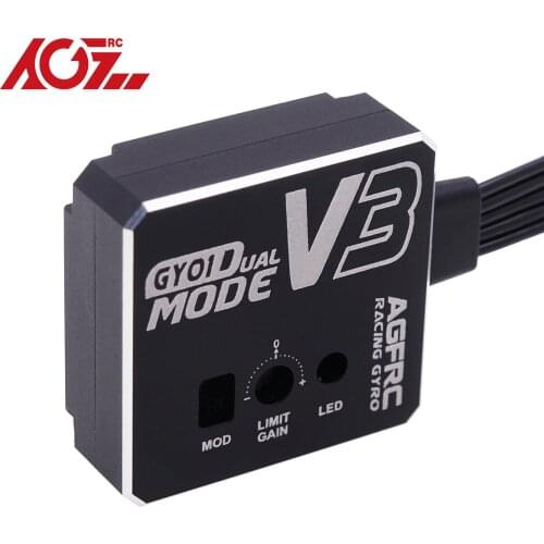 AGFRC GY01-V3 High Voltage Stable Dual Mode Aluminum Case EPA Feature Drift Tuned Racing Gyro For RC Competition Boat Car