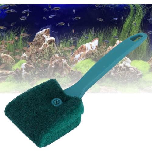 Aquarium Double-Sided Cleaning Brush Algae Cleaning Brush with Non-Slip Handle Sponge hot