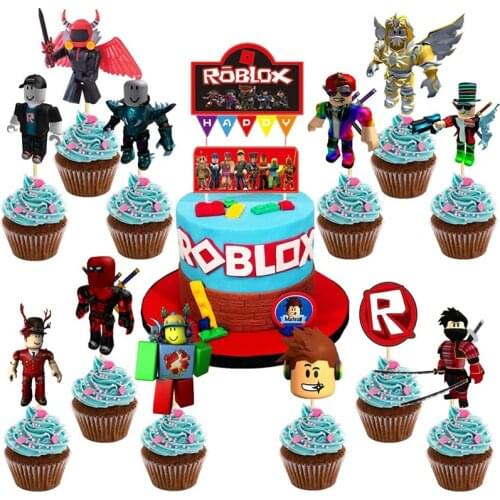 Game Roblox Birthday Decoration for Home Gift Party Supplies Cake Topper