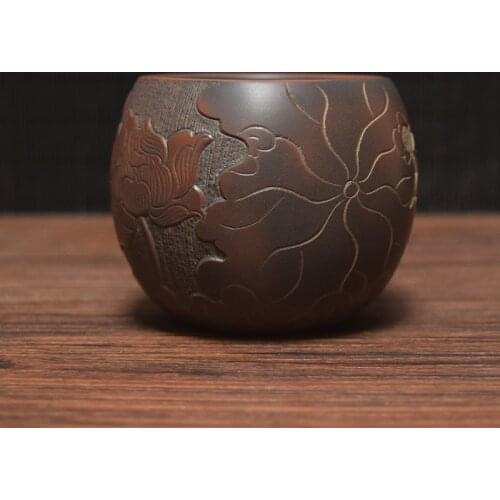 Qin Zhou Ceramic Qinzhou Ni Xing Tao(Not Yixing Clay Teapot)Handmade teacup for Puer oolong Kung Fu Cha Gift For Festival