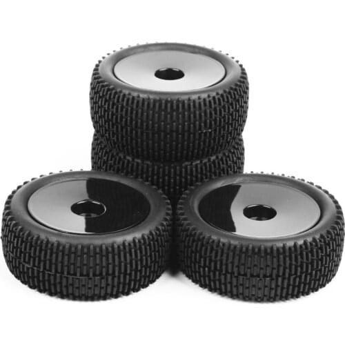 1:10 Scale Tires and Wheel Rims 4 Pcs/Set with 12mm Hex fit HSP HPI RC Off-Road Buggy Car Model Toys Accessories