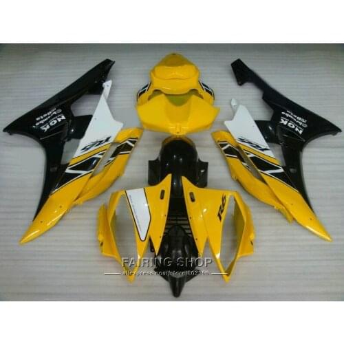 Injection molding fairing kit For Yamaha R6 06 07 yellow black bodywork fairings set YZF 2006 2007 YT03
