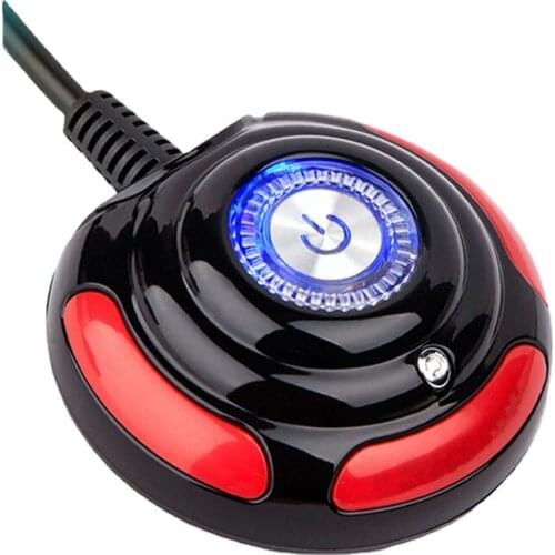 Computer Switch Power Supply on/off Reset HDD Push Round big Button Switch with 160cm Cable Bracket For Desktop PC Computer Host