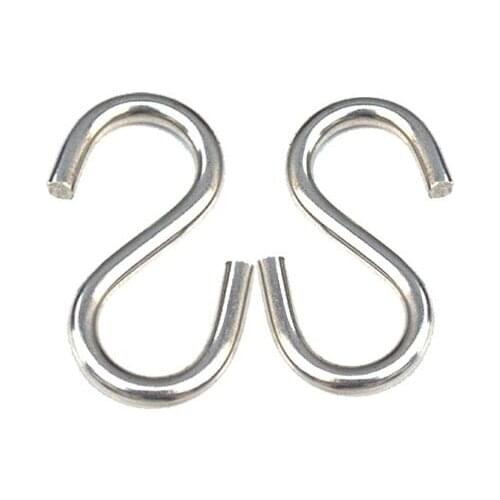 Wholesale!304 Stainless Steel M2/3/4/5 S Shaped Hooks Kitchen Hanging Hanger Storage Holders Organizer Household Home Essential