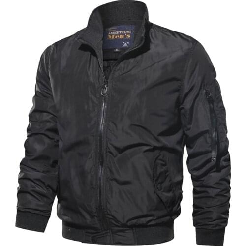 Military Jacket Mens Slim Bomber Jacket Aurumn Winter Men Outerwear Casual Long Sleeve Jackes and Coats Mens Clothing Plus Size