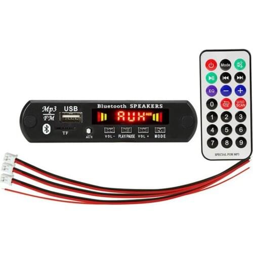 MP3 Player Bluetooth Decoder Board 2*3W Amplifier 12v 6W Bluetooth Car FM Radio Module Support TF USB Car Mp3 Call Recording
