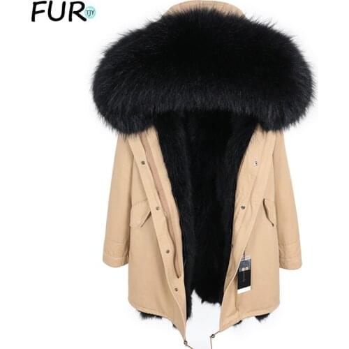 2020 Mens parka Real Racoon fur coat for men raccoon fur lining raccoon fur collar new winter warm fashion real fur parkas