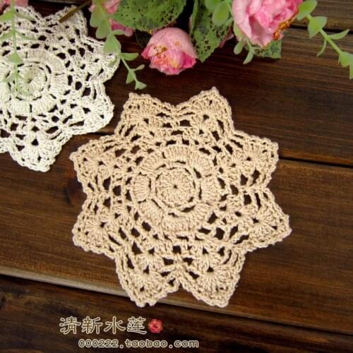 2015 new arrival fashion cotton crochet lace doilies for home decor as tea table coaster fabric tableware potholder for wedding