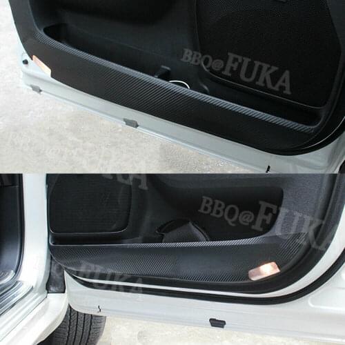 Carbon fiber Film Sticker Car Door Anti Kick Cover Pad Protective Mat For Toyota Sienna 2011-2018