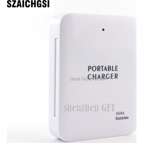 SZAICHGSI Powerbank Portable 4X AA Battery Travel Emergency USB Power Bank Charger for Mobile Phone wholesale 500pcs