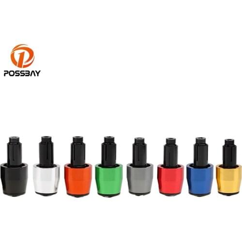POSSBAY 7/8" 22 mm CNC Aluminum Motorcycle Handlebar Ends Cover Caps Plug Sider Universal For Most Scooters Racing Bike