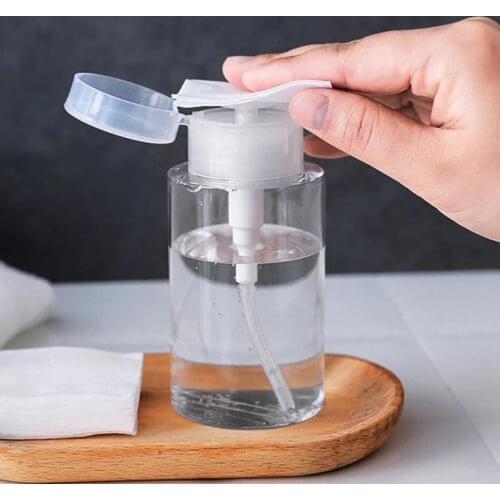 Press Pumping Dispenser Travel Bottles Empty Plastic For Cosmetics Makeup Remover Nail Polish Alcohol Water Clean Liquid Etc