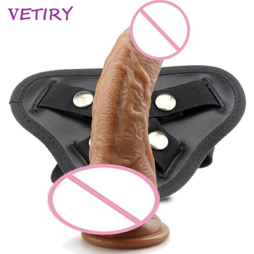 Strap On Realistic Dildo Pants For Woman Men Couples Strapon Dildo Panties For Lesbian Gay Adult game Sex Toy Sex Products