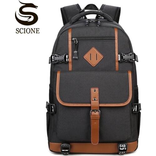 2020 New Fashion Oxford School Backpacks For Students Outdoor Travel Backpack 14 Inch Laptop Bags Multi-pocket Rucksack XA47M