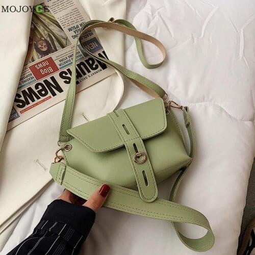 Fashion Women PU Leather Solid Color Shoulder Messenger Crossbody Bag Casual Ladies Small Top-handle Handbags Flap Purse