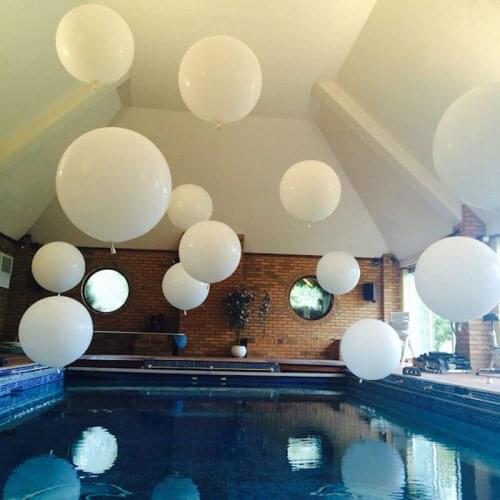 New Transparent 36 inch big round balloon wedding birthday party supplies white black color 10 pcs /lot Latex Balloons