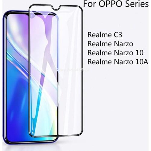 2 Pieces Tempered Glass For OPPO Realme C3 Nazro 10A Screen Protector Full Cover For Realme Nazro 10 10A Protective Film Glass