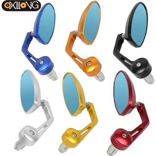 Motorcycle Bike Cruiser Chopper Aluminum 7/8'' 22mm Bar End Side Rear View Mirror For BMW Ducati Aprilia Victory Triumph