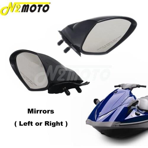 For Yamaha VX 110 WaveRunner Motorboat LH & RH Mirror Black 2005 2006 2007 2008 2009 VX110 Deluxe/Cruiser ABS Rear View Mirrors
