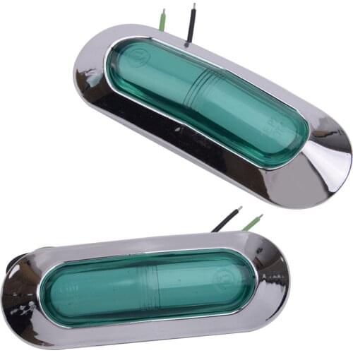 1Set 12-24V 4 LED Side Marker Turn Signal Light Lamp Car 2W Plastic For Trailer Truck Lorry SUV Boat