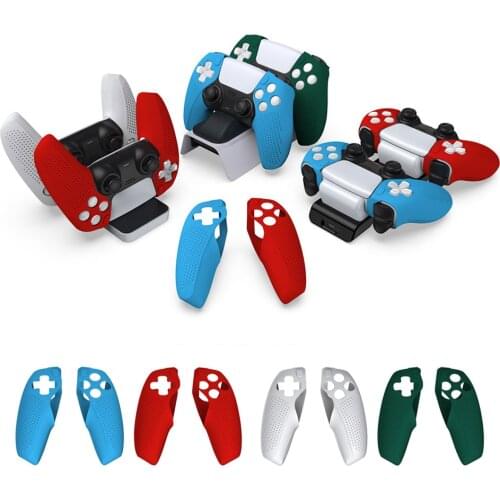 1 Pair Soft Silicone Gamepad Protective Case Shell for PlayStation 5 DualSense PS5 Controller Non-slip Cover Accessories