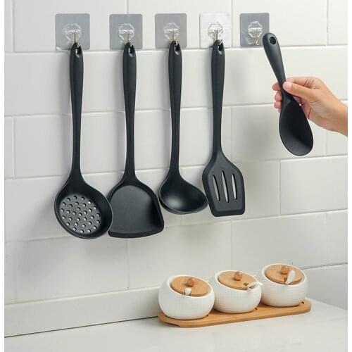 1PCS Silicone Cooking Soup Spoon Spatula Brush Scraper Pasta Server Egg Beater Non-stick Kitchen Cooking Tools Kitchenware"