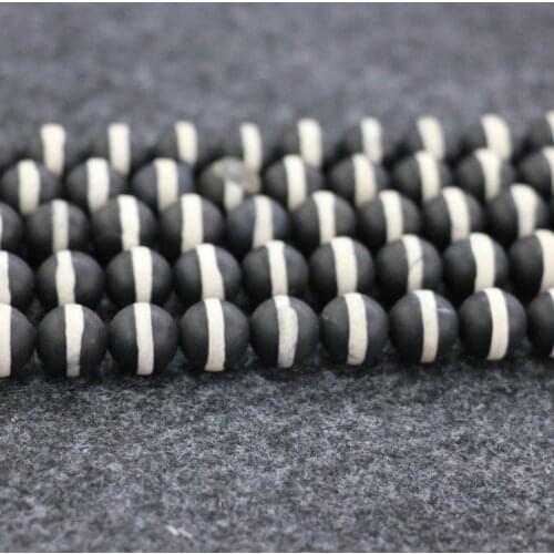 10mm 38pcs/lot, TOP Quality ! Black Handmade Loose Spacer Round Stone Beads Bracelet DIY Jewelry Making