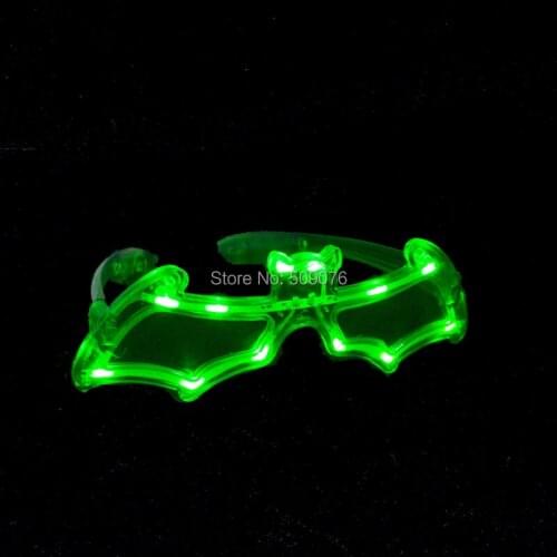 2pcs/lot led halloween eyeglasses led bat glasses for scary halloween decorations event party supplies