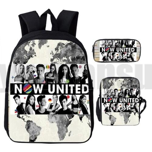 2021 Fashion 3D Print Now United Backpack 3Pcs/Set UN Team Better Album Book bag Children Funny Pencil case Men Women Travel bag