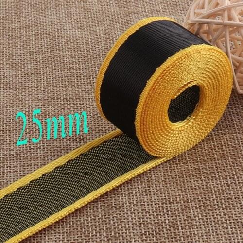 25MM Webbing,1" Smooth Orange Black Webbing,Smooth Ribbon,Webbing Purse Strap Bag,Tape Bag Handle Bag Purse Straps