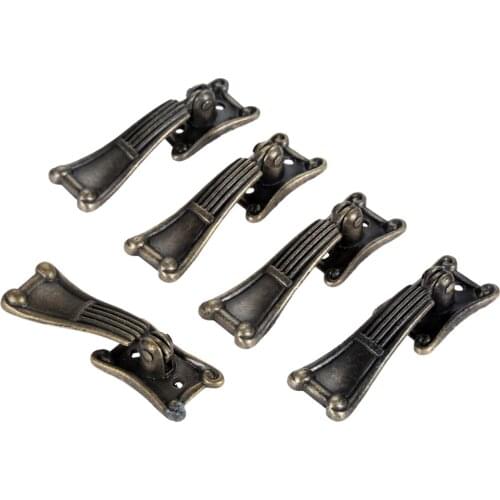 5Pcs 65*20mm Zinc Alloy Antique Bronze Cabinet Handles Furniture Door Knobs Kitchen Drawer Cupboard Wooden Box Ring Pull Handles