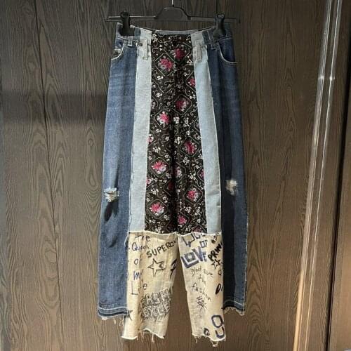 ABaroker Women's Jeans With Embroidery