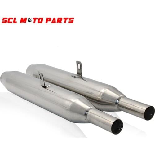 ALconstar-For Ural CJ-K750 retro round modify rear muffler stainless steel material case for BMW R50 R1 R12 R 71 M72