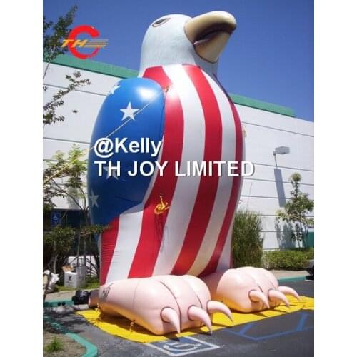 Free shipping giant inflatable bird with America flag printing, outdoor advertising big inflatable bird of peace model