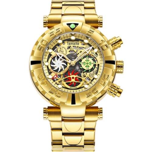 Pilot 1963 Watch 46mm Dial Quartz Multifunctional Military Watches Cool Unique Popular Personality Sports Tough Guy Men Watches