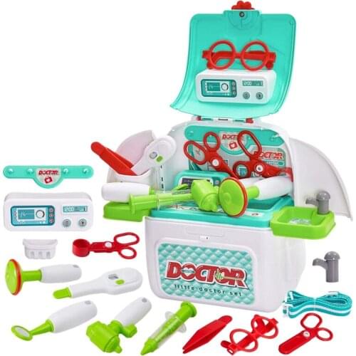 Kids Simulation Doctors Toy Doctors Nurse Kit for Children Pretend Role Playing Game Carry Case Playsets