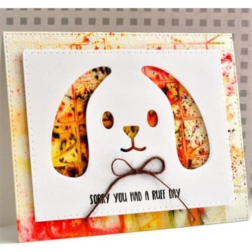 AOKEDIY Mold Dog face decoration Metal Cutting Dies Stencils For Card Making Decorative Embossing Suit Paper Cards Stamp DIY