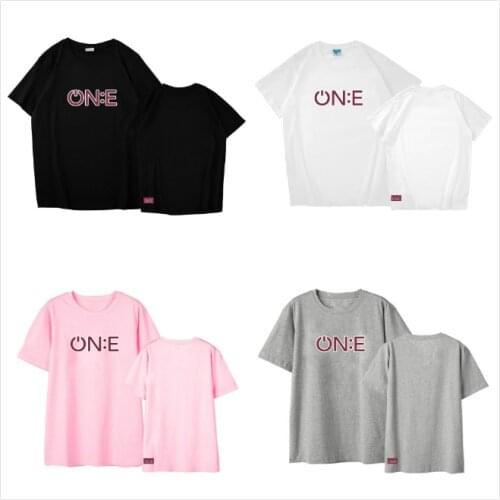 Kpop Bangtan Boys Map of the Soul ON:E Concert T-shirt Simple Letters short sleeve casual hip-hop short sleeve top Black White