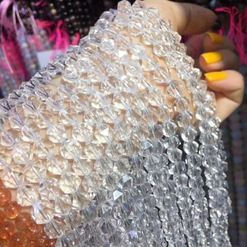 Natural Stone Faceted Scattered bead Transparent Quartz Crystal Small Beads for Jewelry Making DIY Necklace Bracelet Accessories