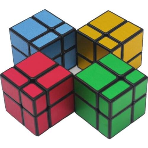 HelloCube Mirror Block 2x2 Cube Brushed Magic Cube Puzzle 2x2 Cubing Speed Cast Coated Educational Kid Toy Drop Shipping