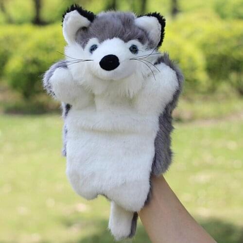 Toys Plush fox hand puppet tuba cartoon baby toy finger even gift