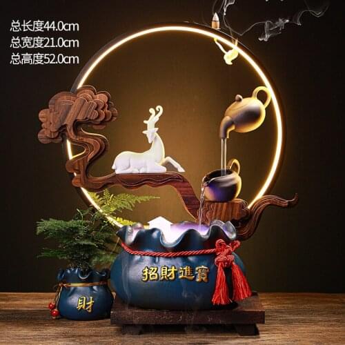 Ceramic Furnishing Articles Plutus Cat Running Water Generative Furnishing Articles Practise Medicine Fountain Fish Tank