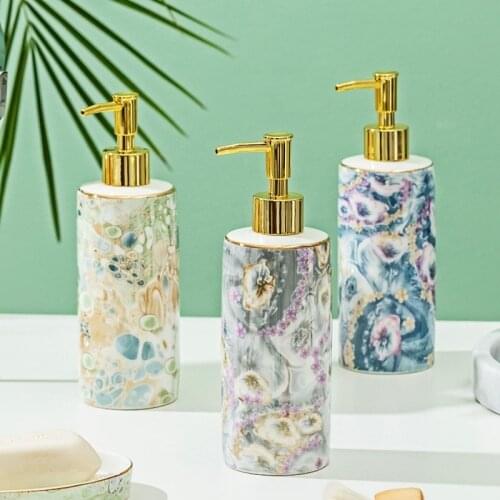 1 PC Nordic Ins Ceramic Liquid Soap Dispenser Lotion Dispensing Bottle Hand Sanitizer Press Bottle Bathroom Accessory Set Gift