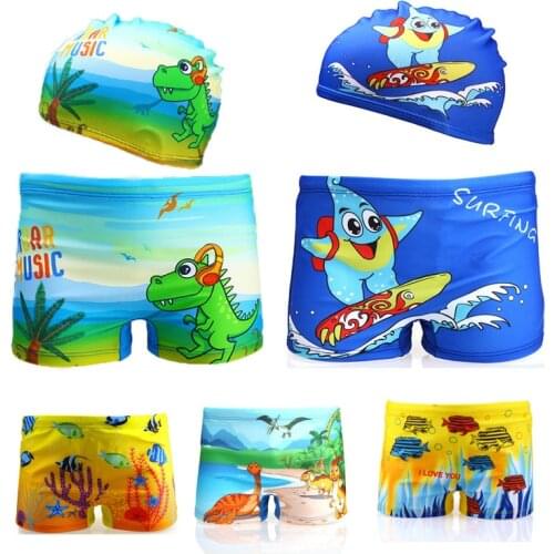Boys Swimwear Cartoon2-10years Childrens Summer Beach Swimsuit Boys Swimming Trunks Swimsuit One Piece