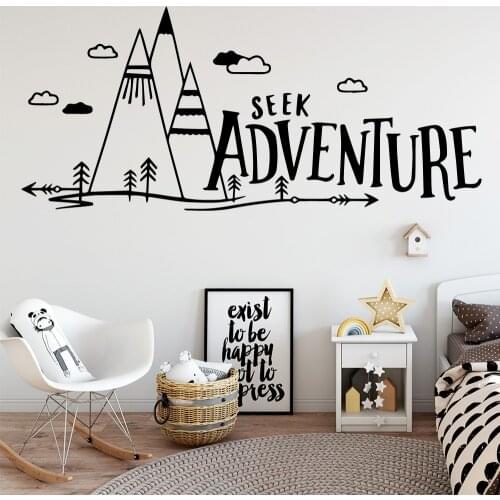 Clouds Mountain Adventure Wall Sticker Home Decoration For Living Room Bedroom Wall Stickers Waterproof Wallpaper B231