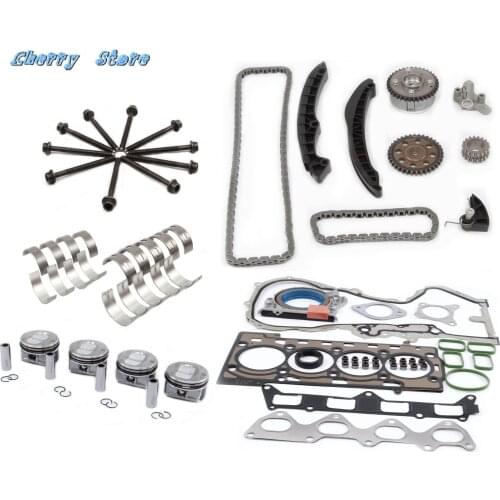 New 03C 107 065 BF 1.4T Timing Chain Engine Repair Kit Oversized 76.51 +0.5 MM Piston For VW CC Golf Plus Passat Tiguan Audi A1